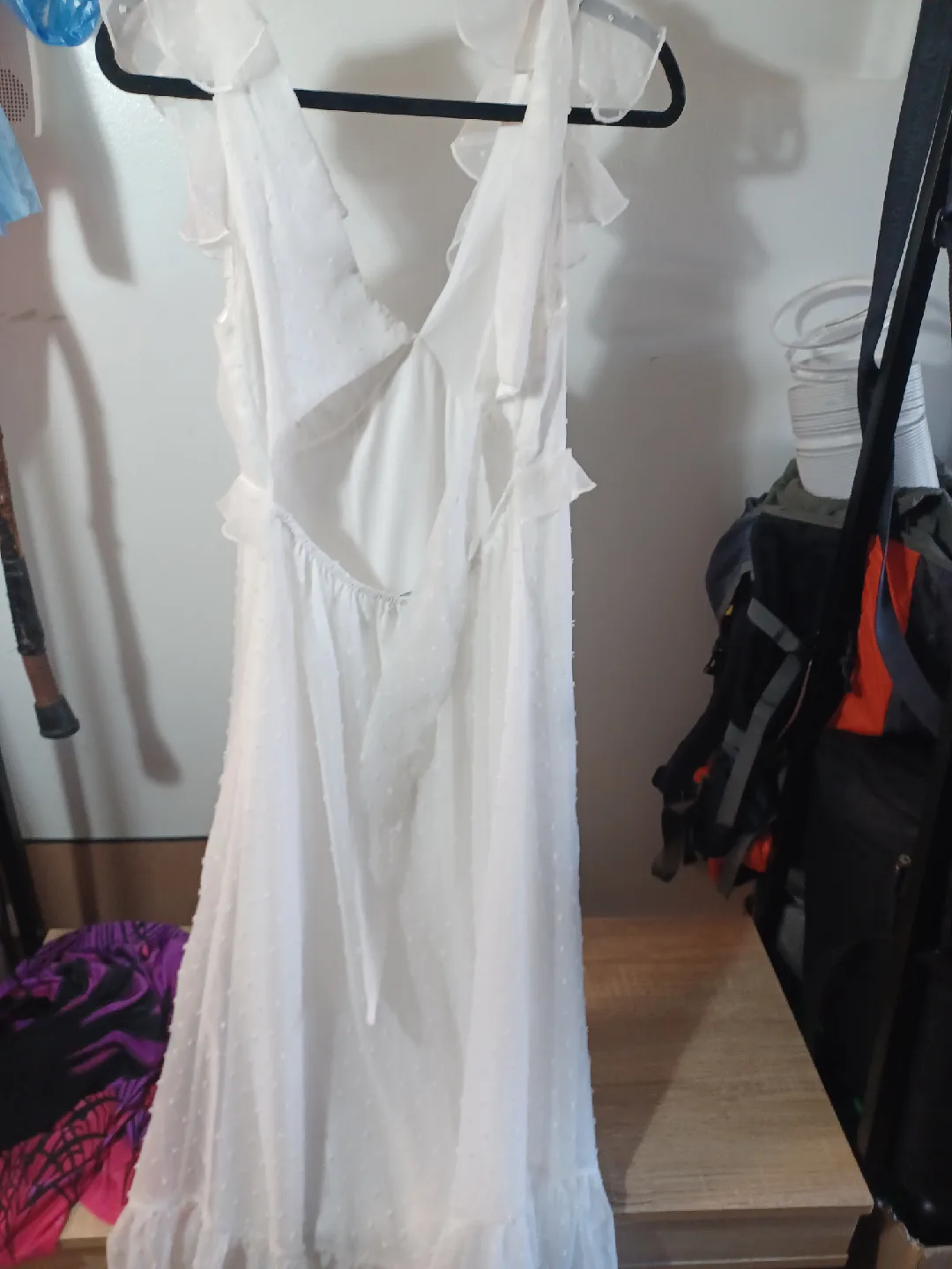 White Ruffle Dress image indicator(2)