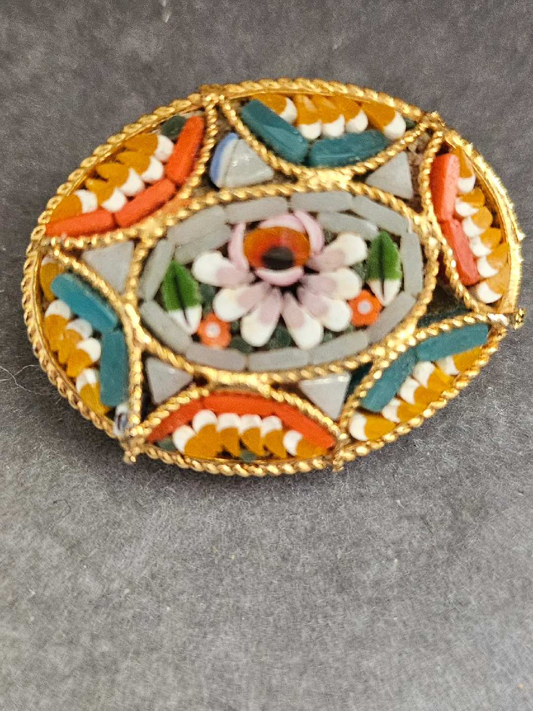 Capri Italy Micro Mosaic Brooch image indicator(2)