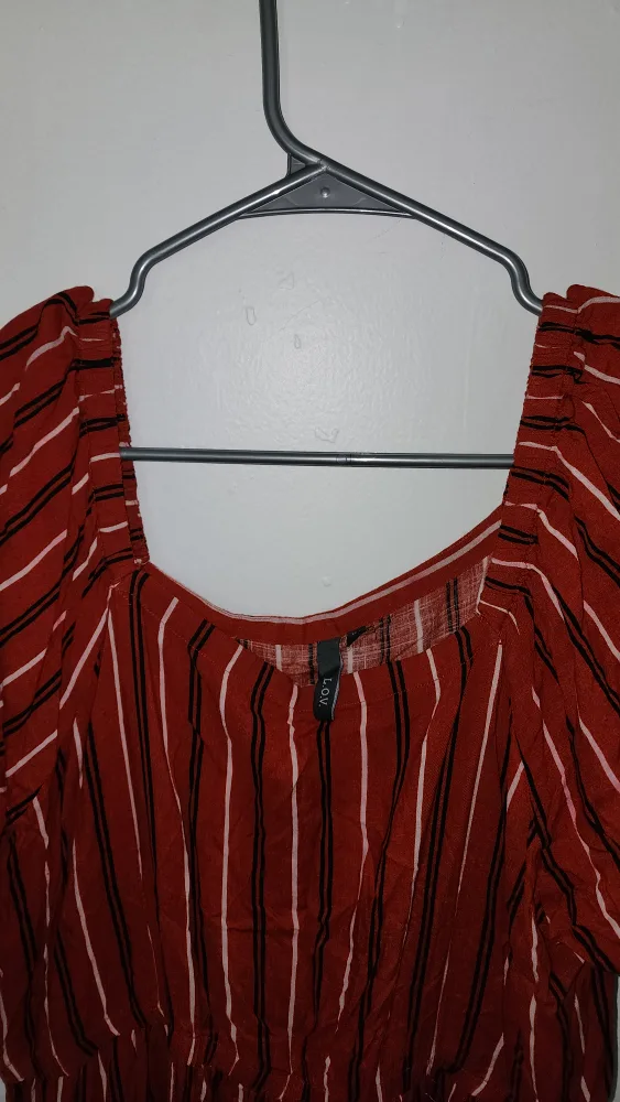 XL Red Striped Dress image indicator(4)