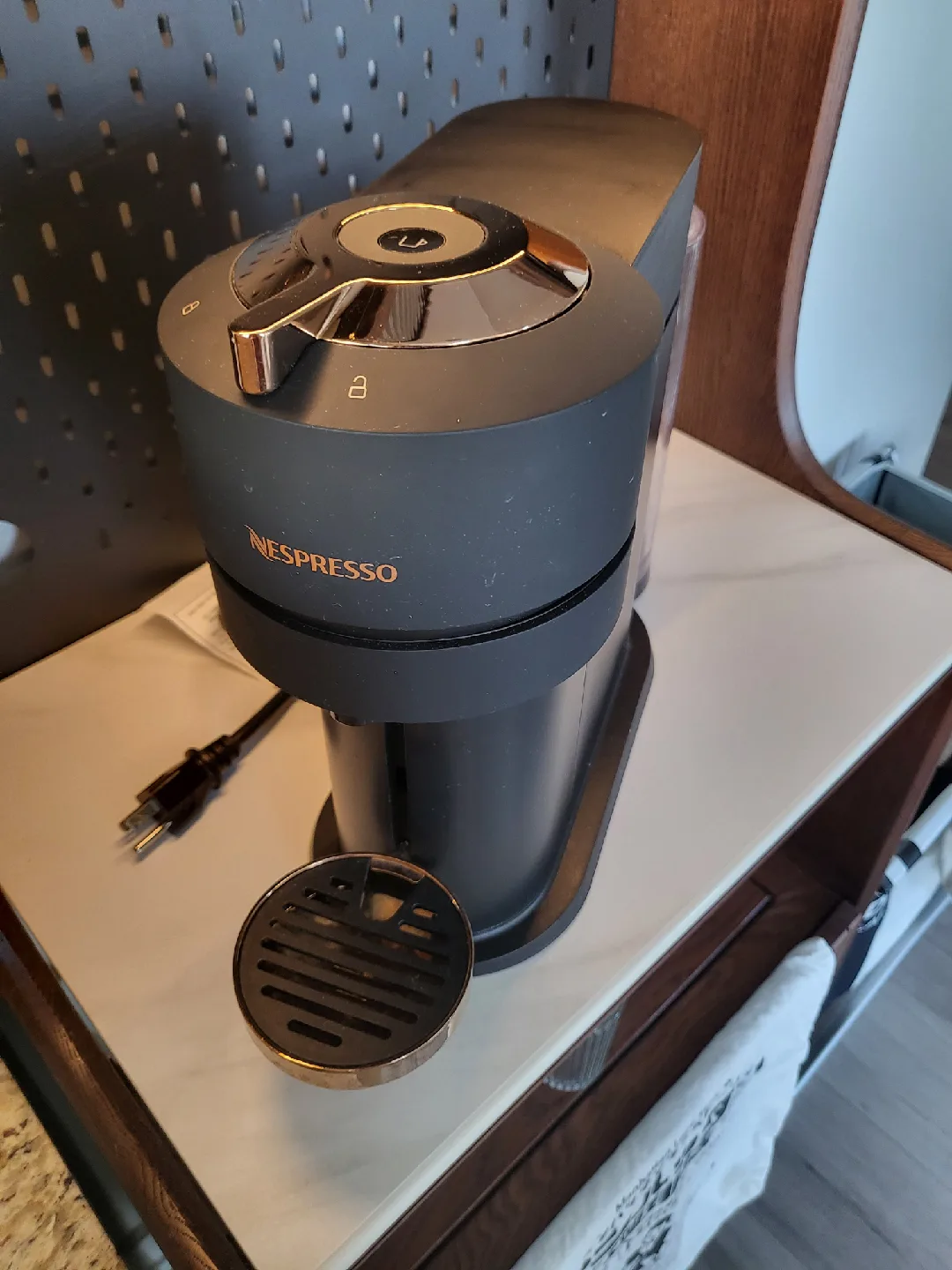 Nespresso Vertuo Next Coffee Machine - Matte Black & Rose Gold