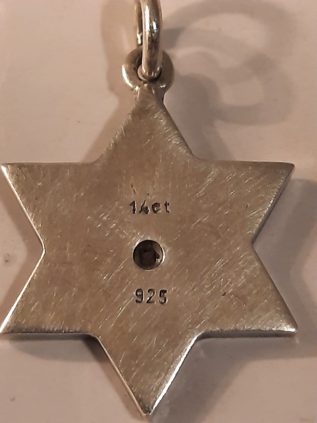 14k middle 925 frame star  of David - photo 3