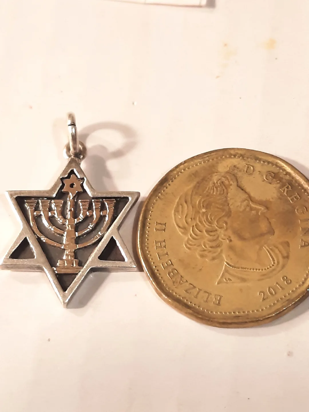 14k middle 925 frame star  of David image indicator(6)