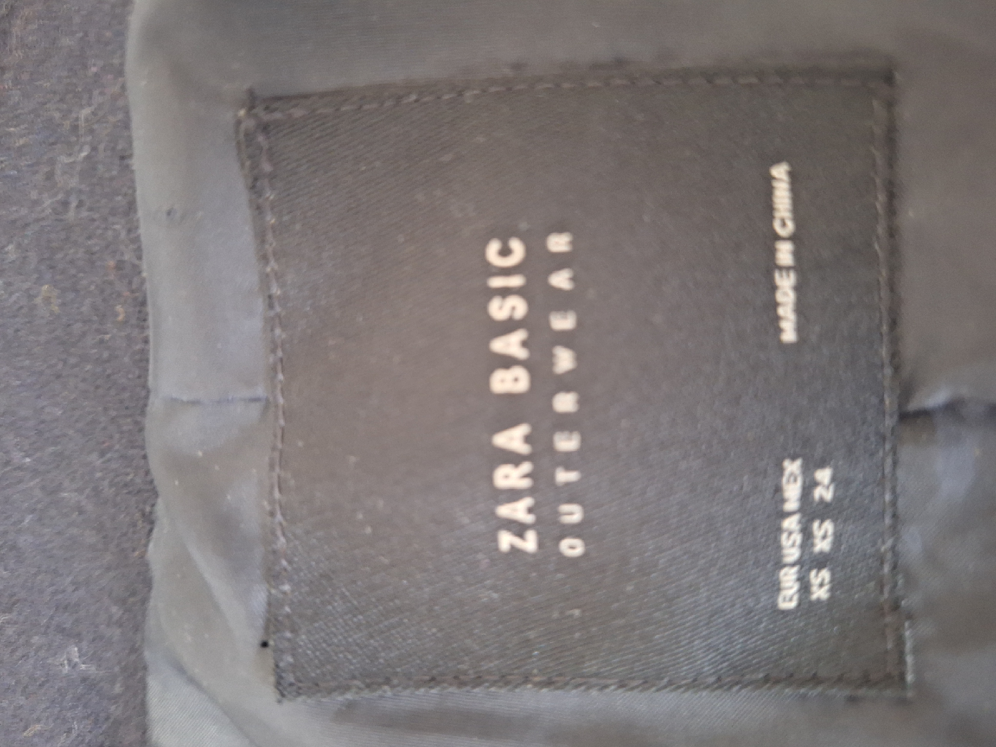 Zara Basic Outerwear XS Black Coat - photo 2