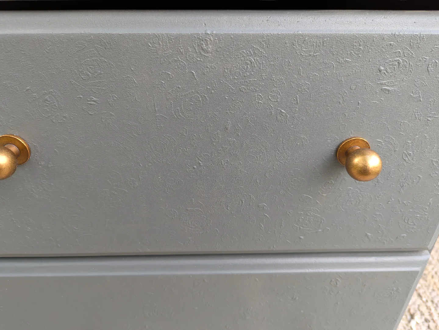 Newly refinished night stand with floral embossing (single) image indicator(6)