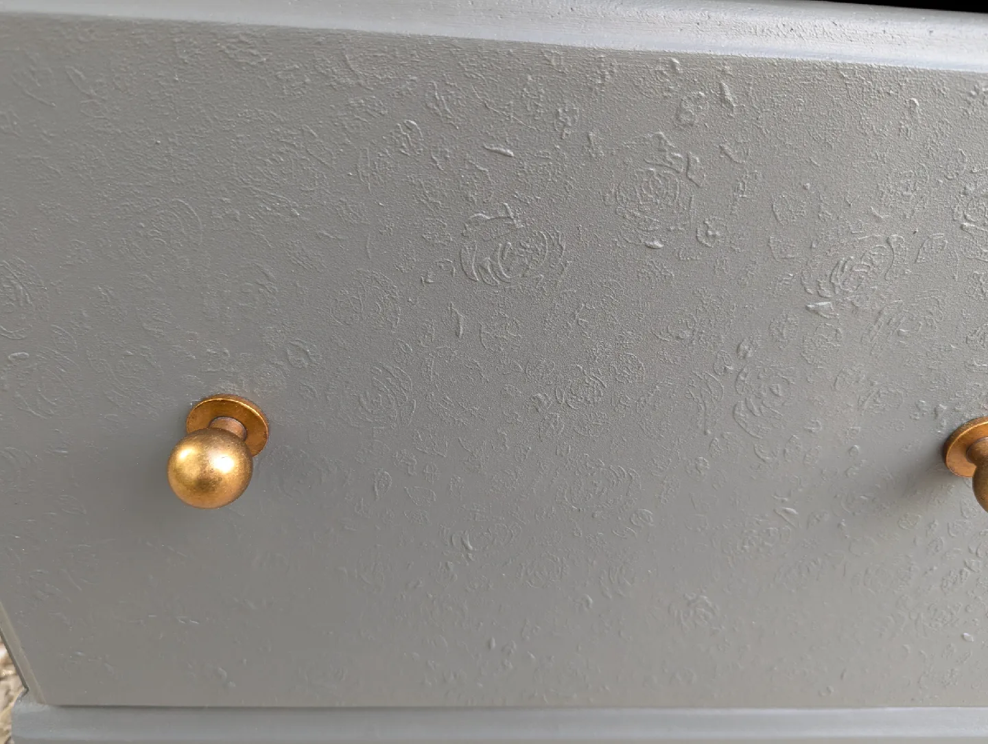 Newly refinished night stand with floral embossing (single) image indicator(7)