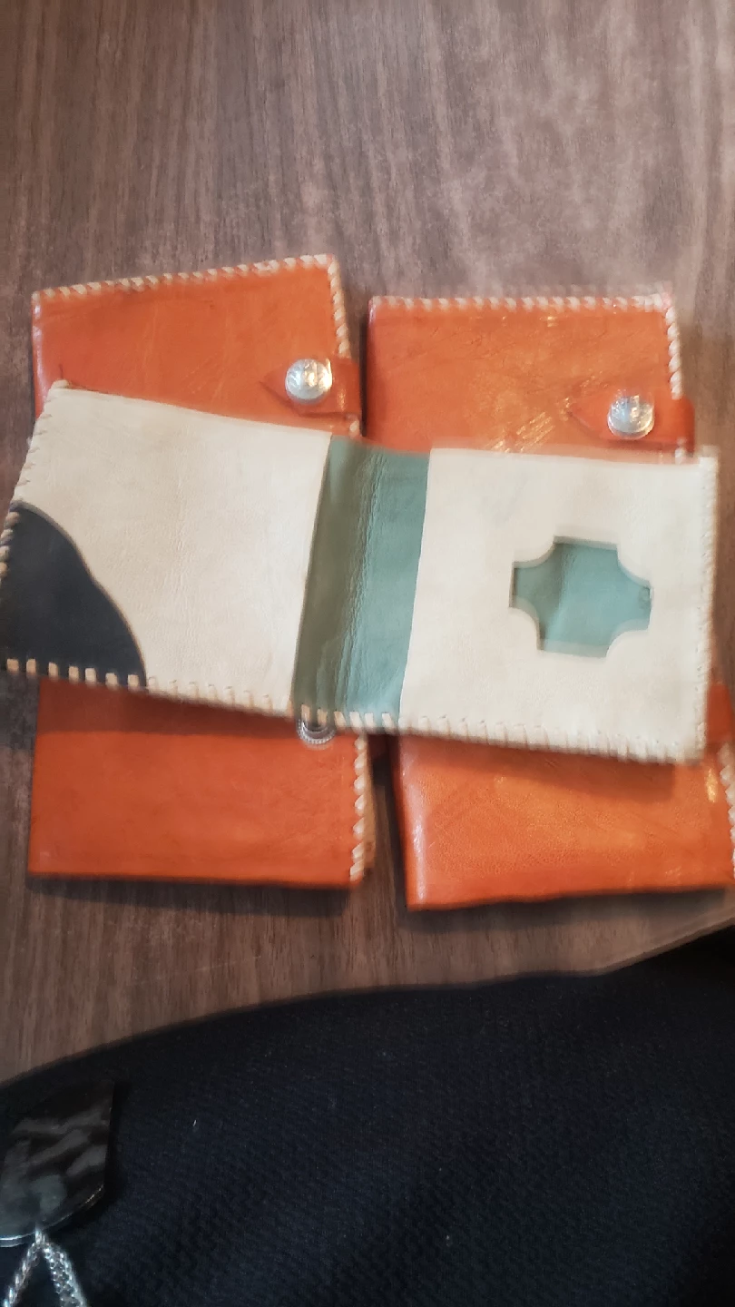Handmade Leather Wallet from Nigeria 2$ each as is - photo 2