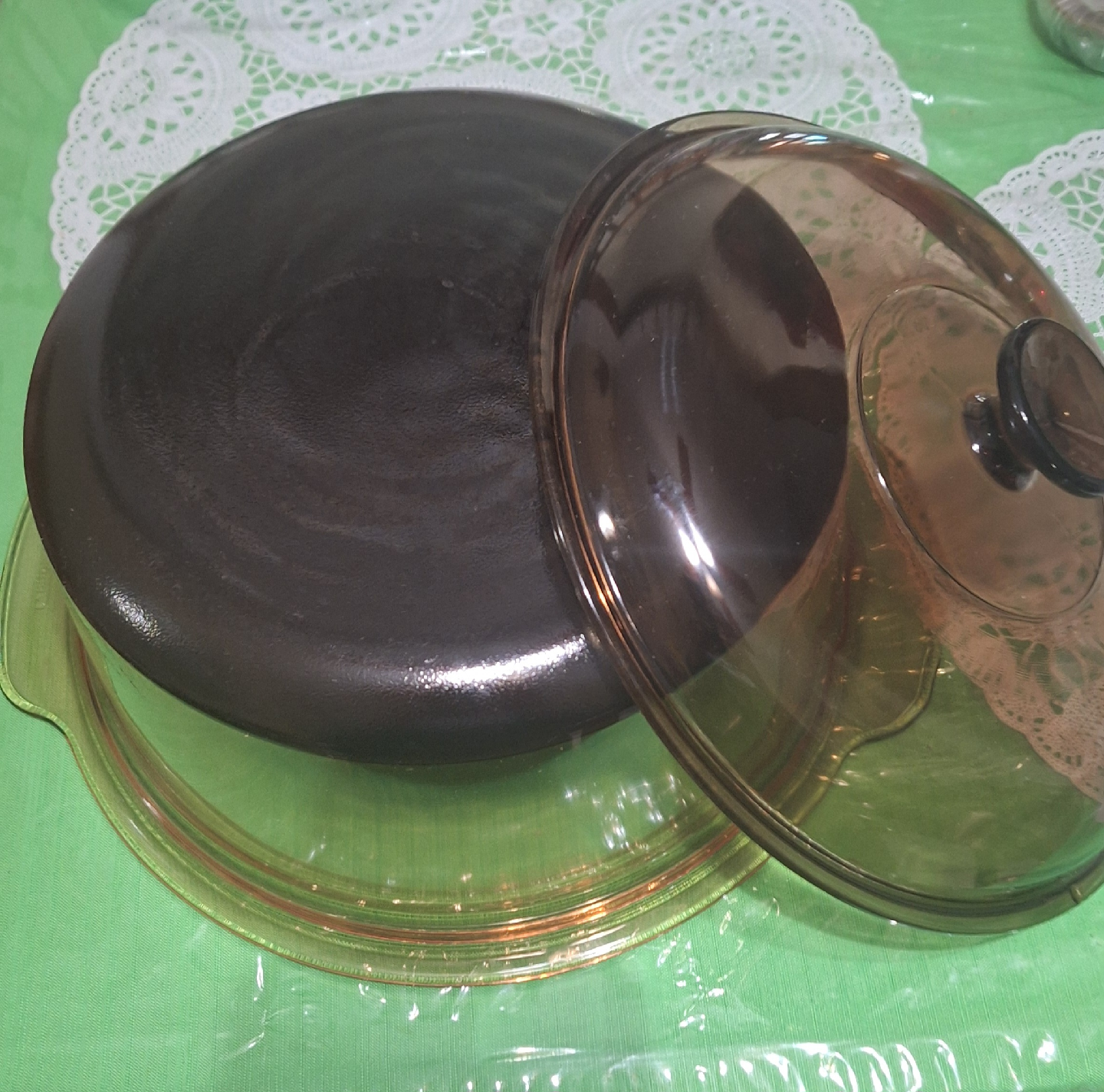 Vintage Visions Amber Glass Cookware Set - photo 5