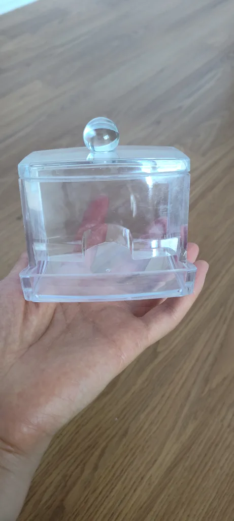 Clear Acrylic Cotton Ball/Swab Holder image indicator(2)