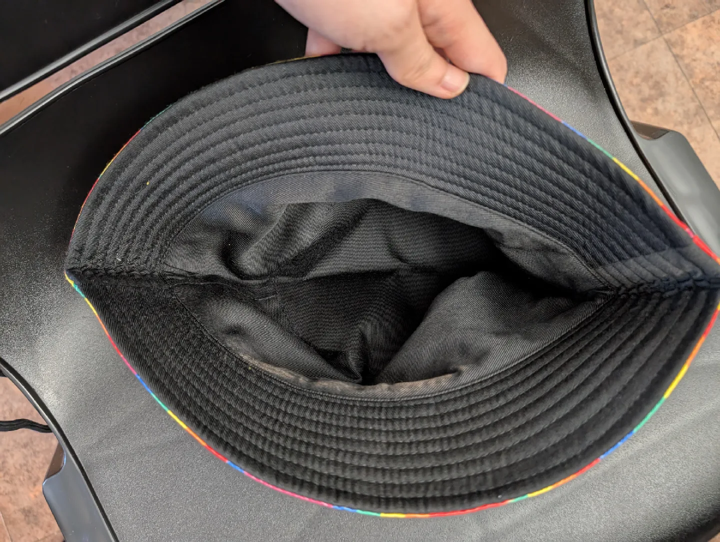 LGBTQ Rainbow Bucket Hat Pride Hat Colorful Hat Gay Romance Hat image indicator(2)