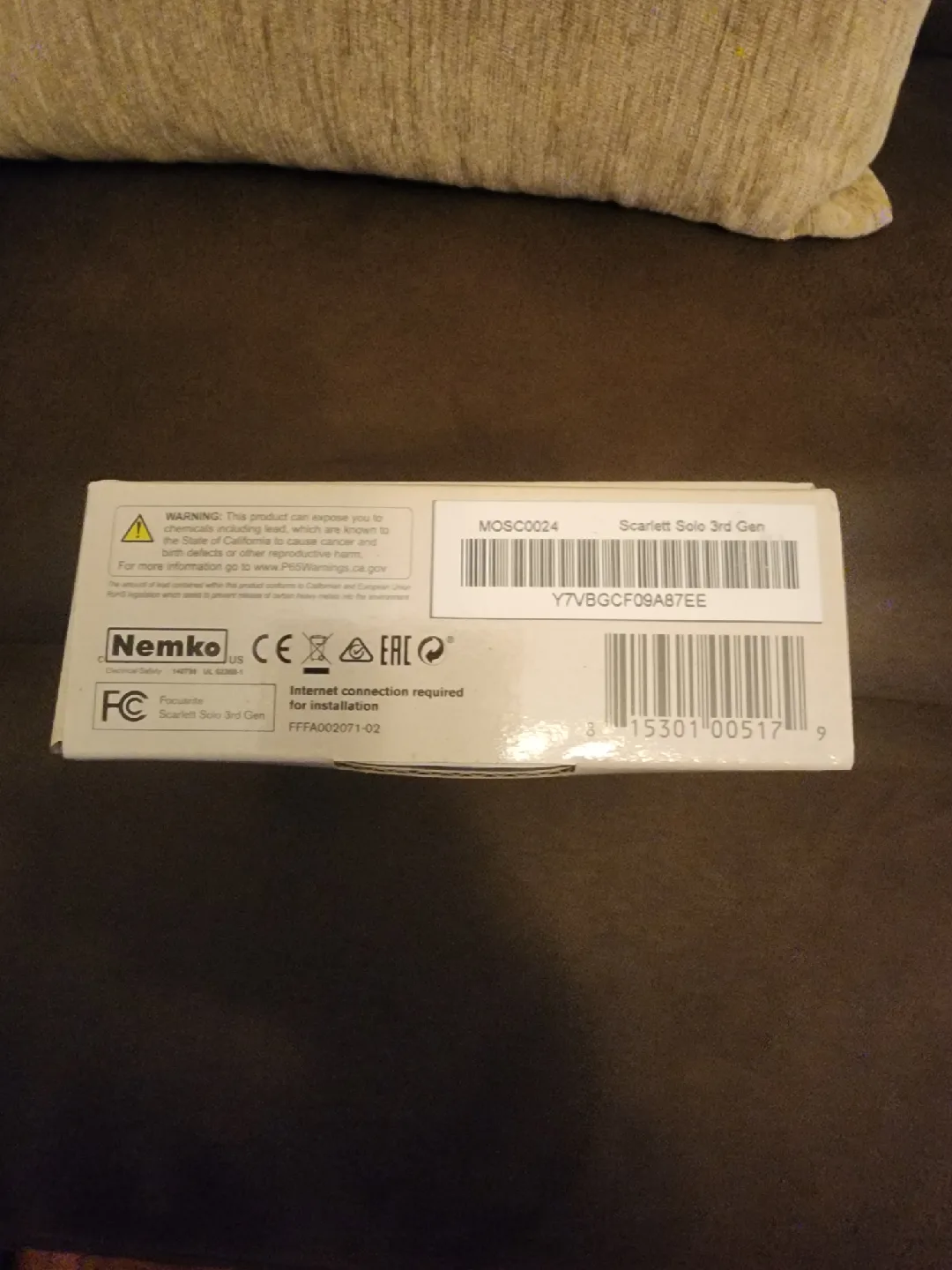 Focusrite Scarlett Solo 3rd Gen Audio Interface - Like New! image indicator(2)