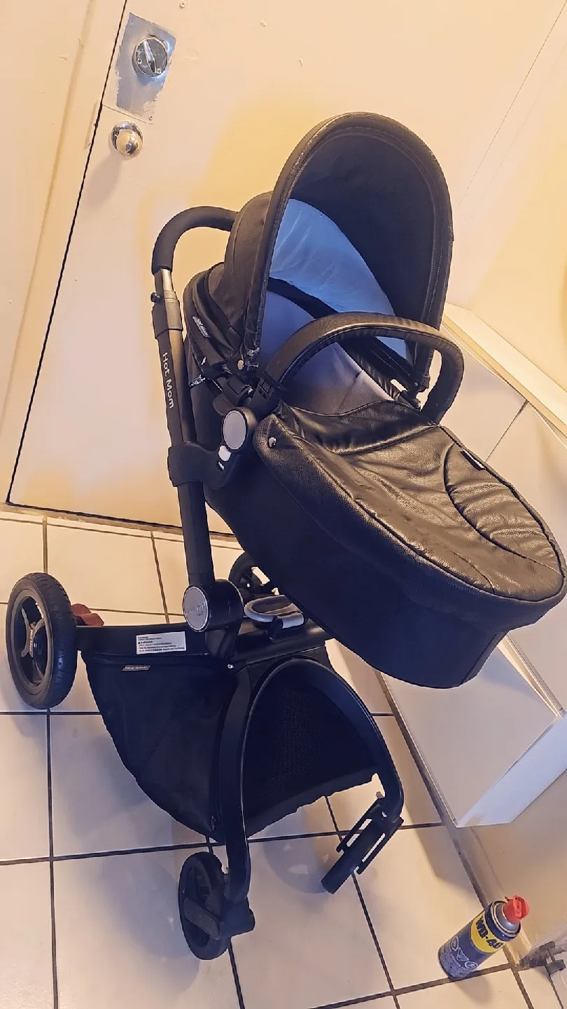 Hot Mom Black Stroller image indicator(6)