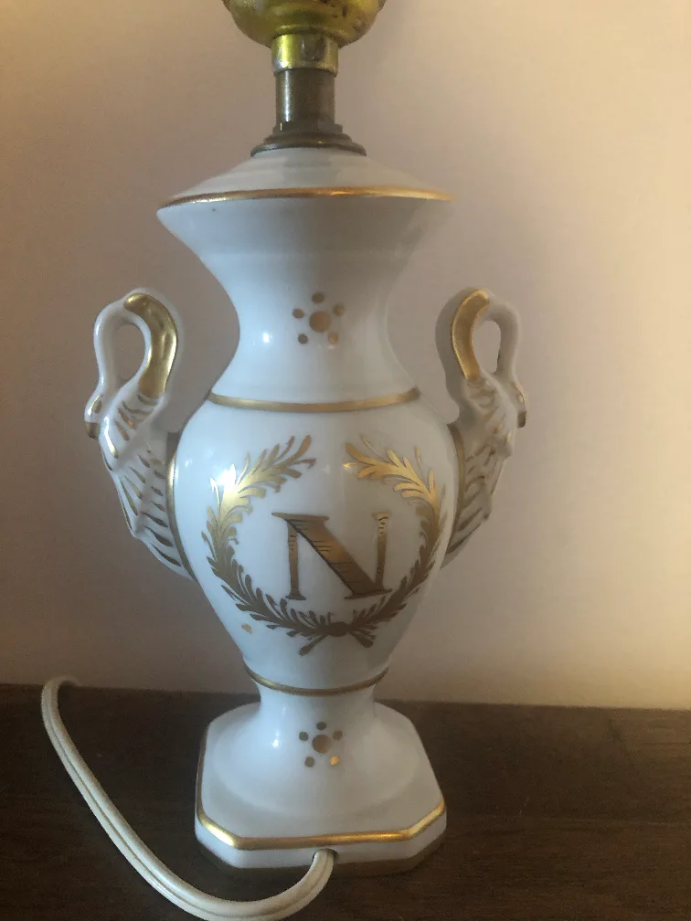 Goudeville Limoges France Porcelain Lamp image indicator(2)