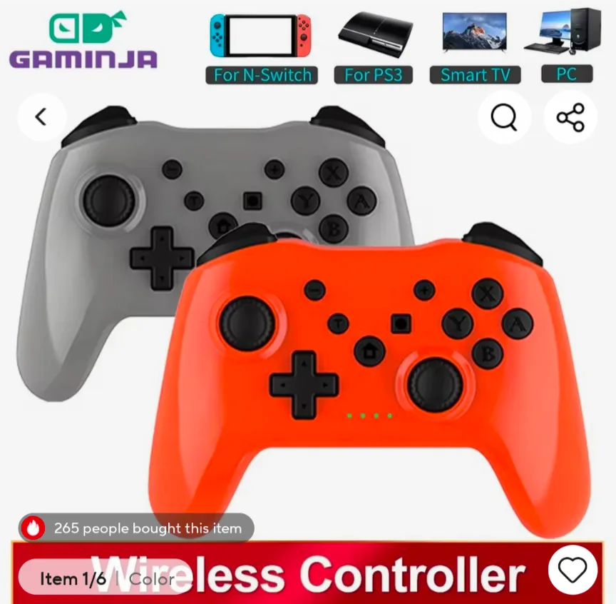 Gaminja Wireless Controller - Orange thumbnail