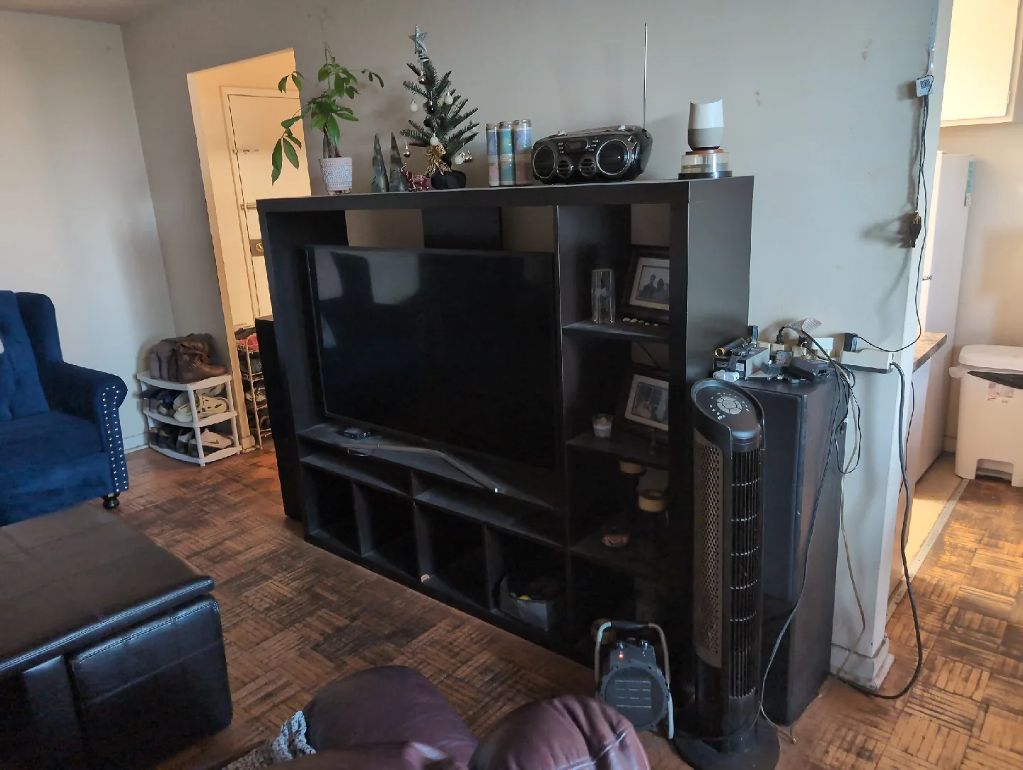 Black TV Stand with Storage