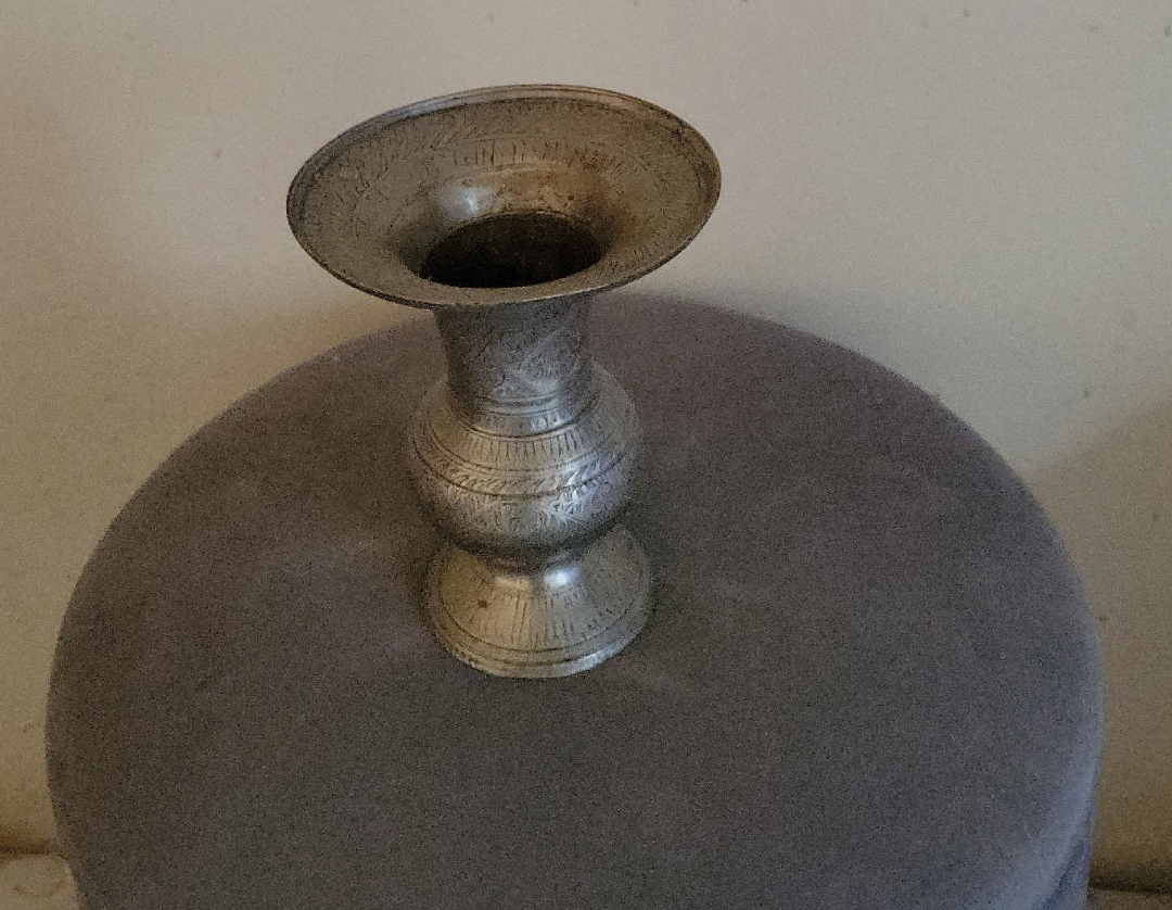 Silver Metal Vase