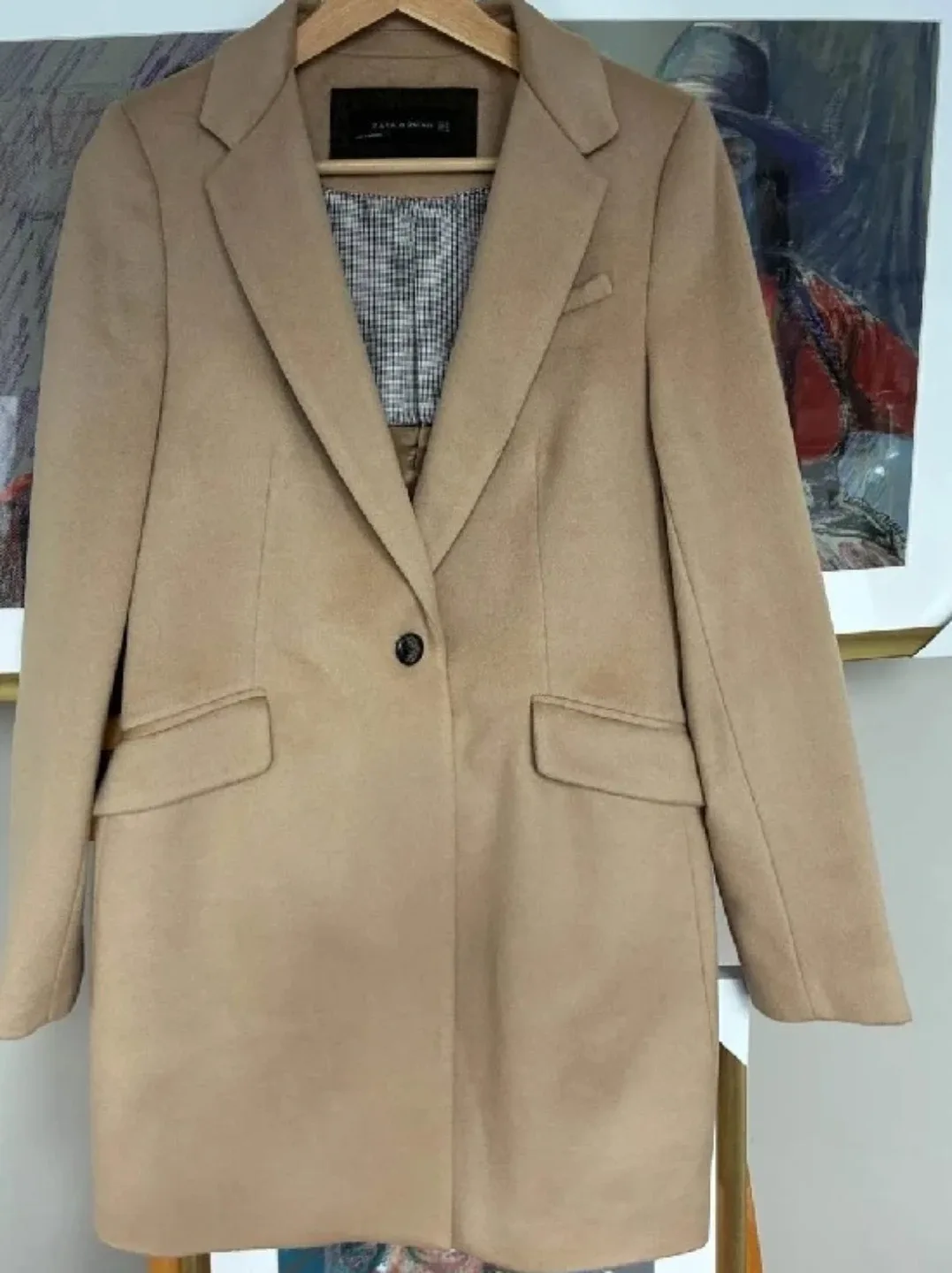 Zara Beige Coat - Size Small thumbnail