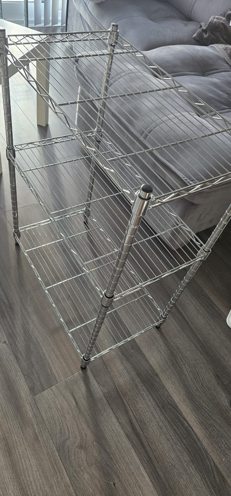 Chrome Metal Wire Shelving Unit