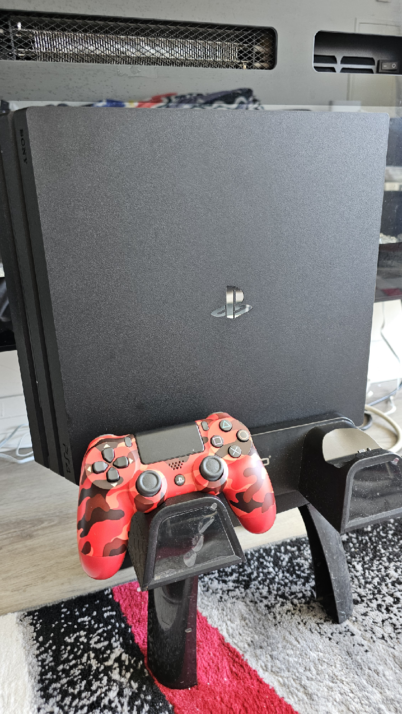 PlayStation 4 PRO, 1TB with Red Camo Controller & charging dock