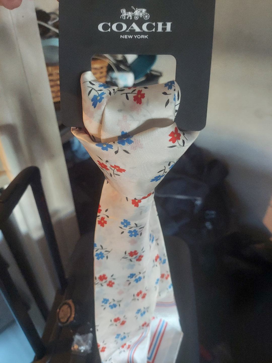 Coach Floral Print Silk Scarf - NEW