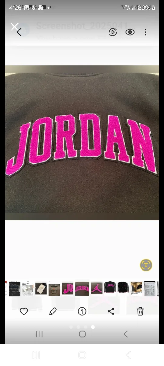 Jordan Kids' Varsity Jacket - Black/Pink image indicator(4)
