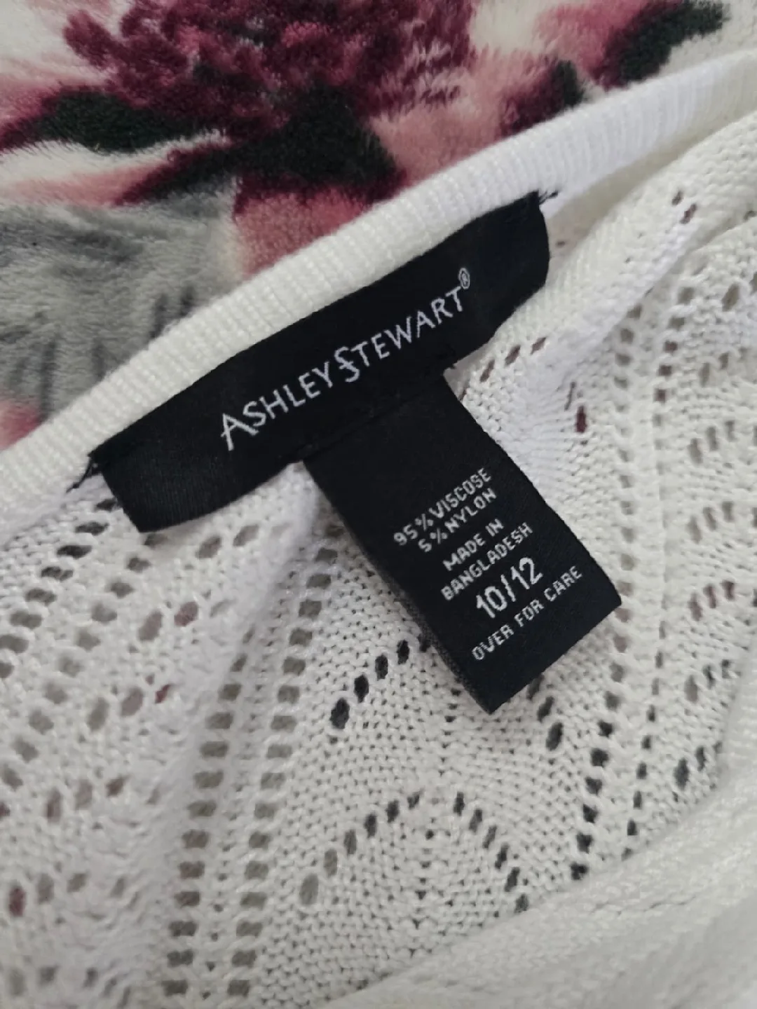 Ashley Stewart White Knit Cardigan Size 10/12 image indicator(2)