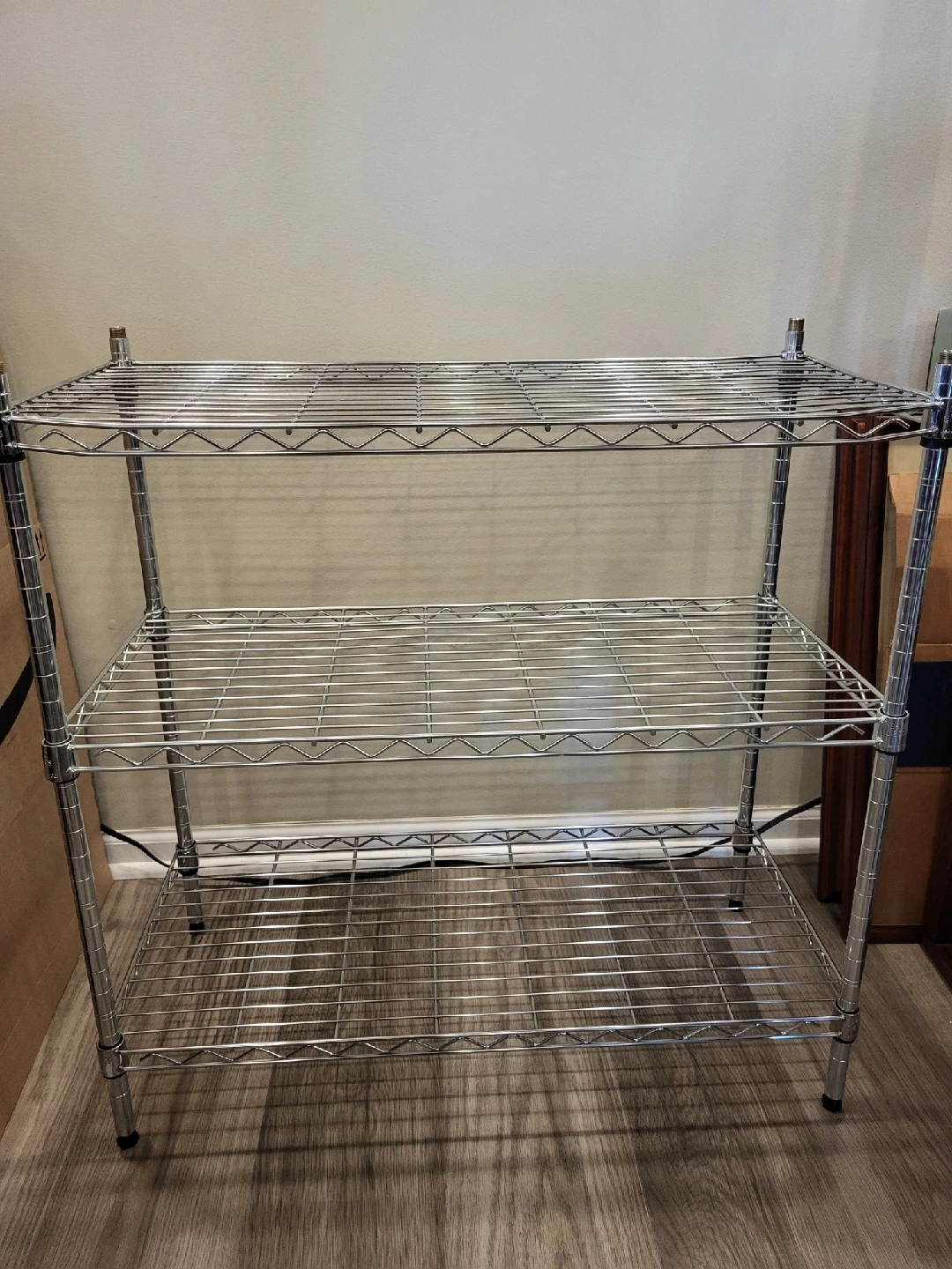 Chrome Wire Shelving Unit - 3 Tier