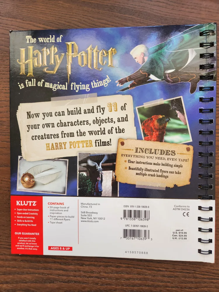 NEW Harry Potter paper flyers book (Klutz) image indicator(2)