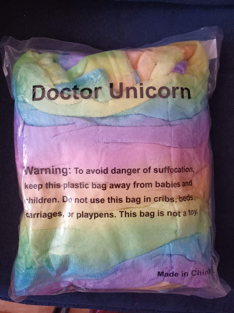 NEW Rainbow Unicorn Hooded Bathrobe  11-12 years old - photo 2