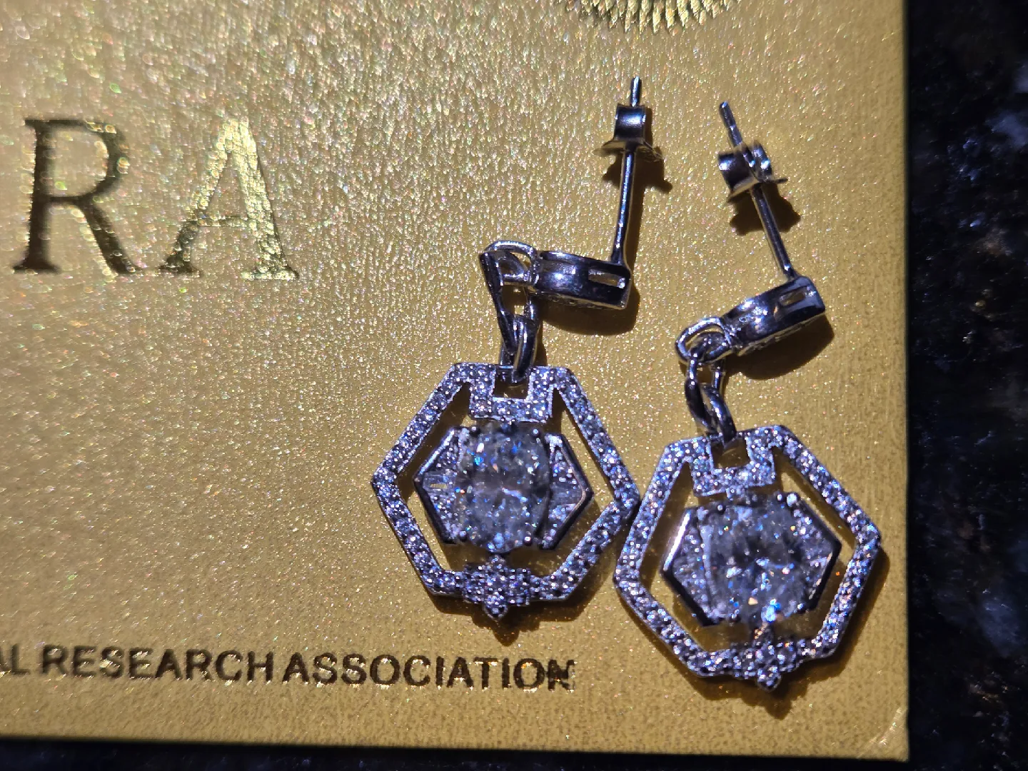 GRA 2.0CT Solid sterling silver Moissanite Diamond Earrings image indicator(7)