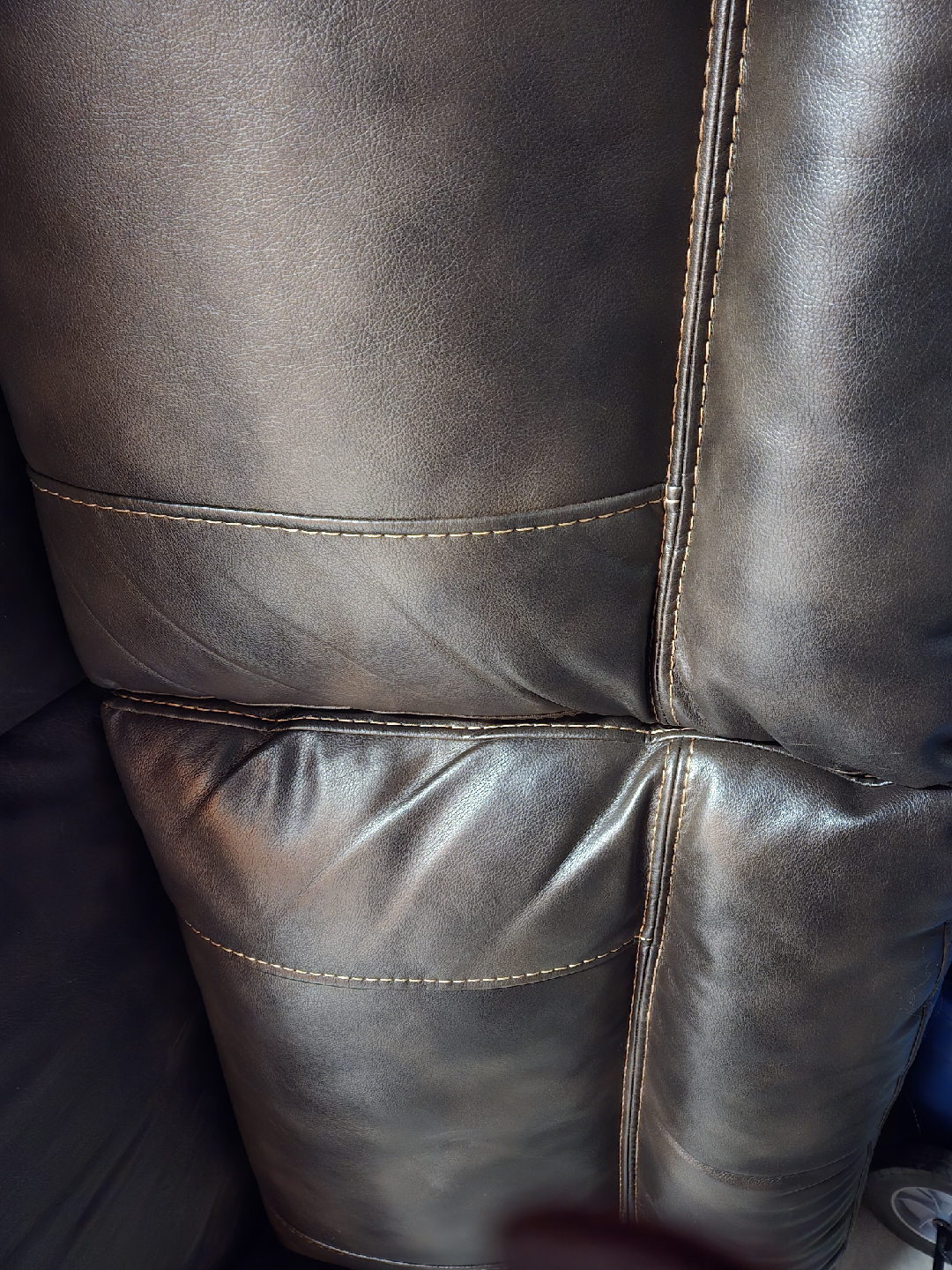 Brown Leather Sofa - photo 3
