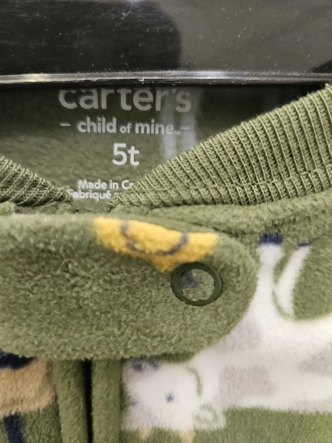Carter's 5T Green Farm Animal Fleece Pajamas - photo 2