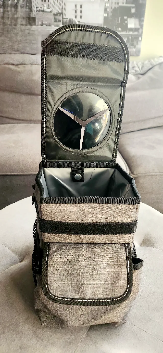 Automotive Trash Can with Lid & Storage image indicator(3)