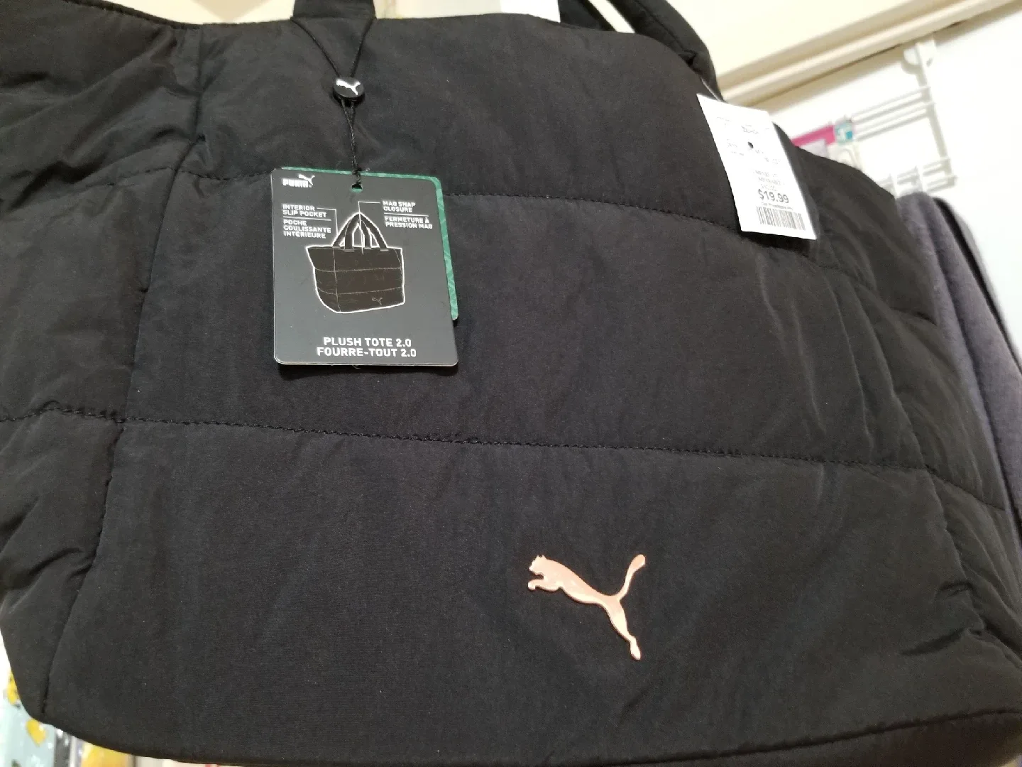 Puma Plush Tote 2.0 - Black 🥕 image indicator(4)