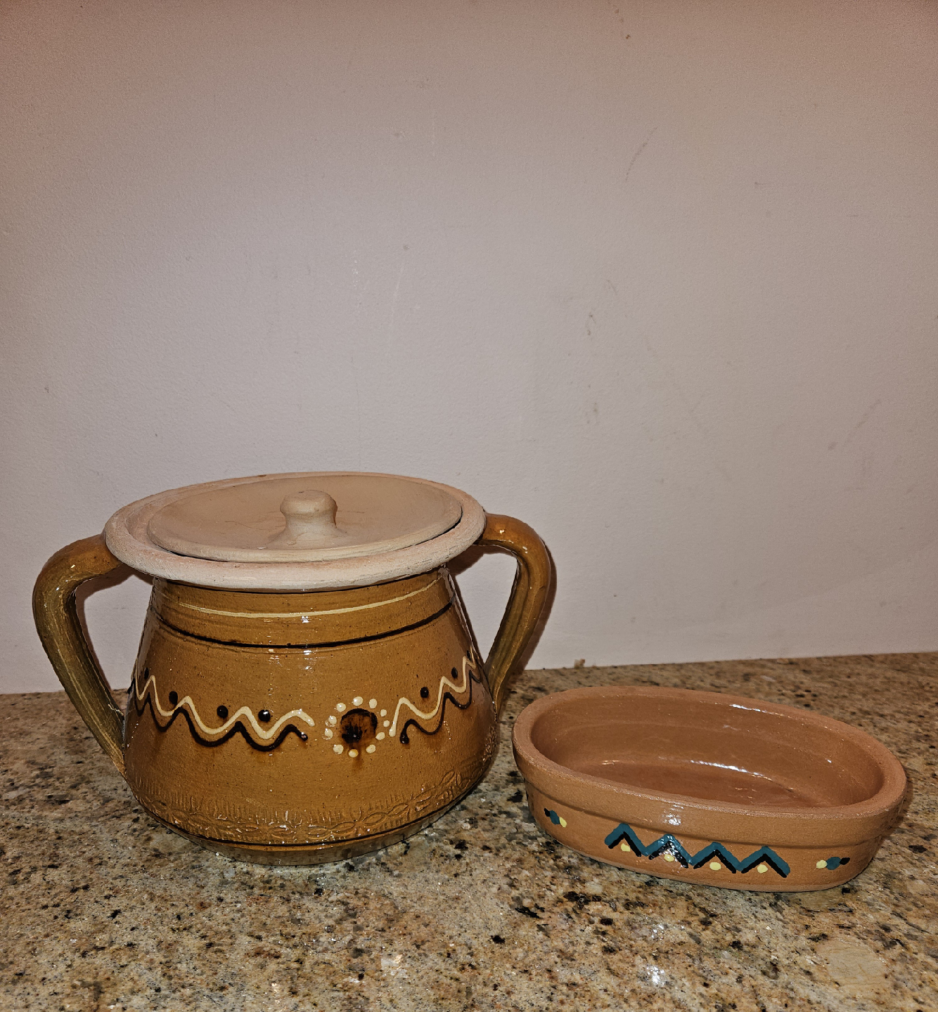Vintage Ceramic Pot with Lid