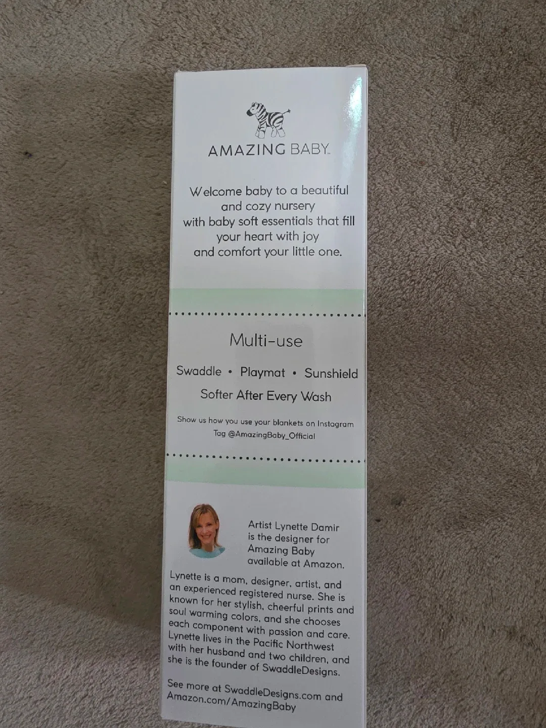 Amazing Baby Newborn Muslin Swaddle - New in Box! image indicator(2)