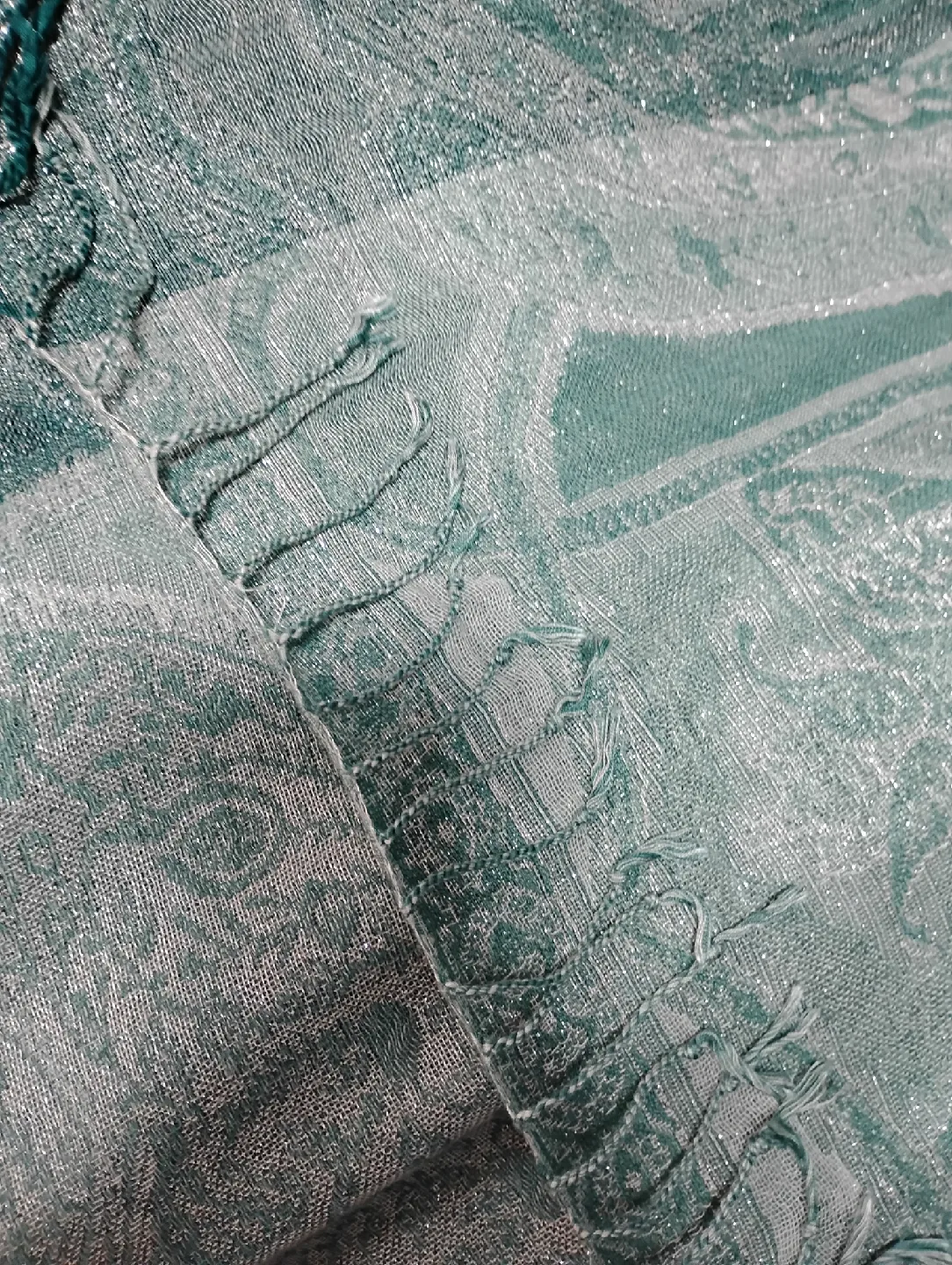 Green Patterned Scarf Paisley image indicator(2)