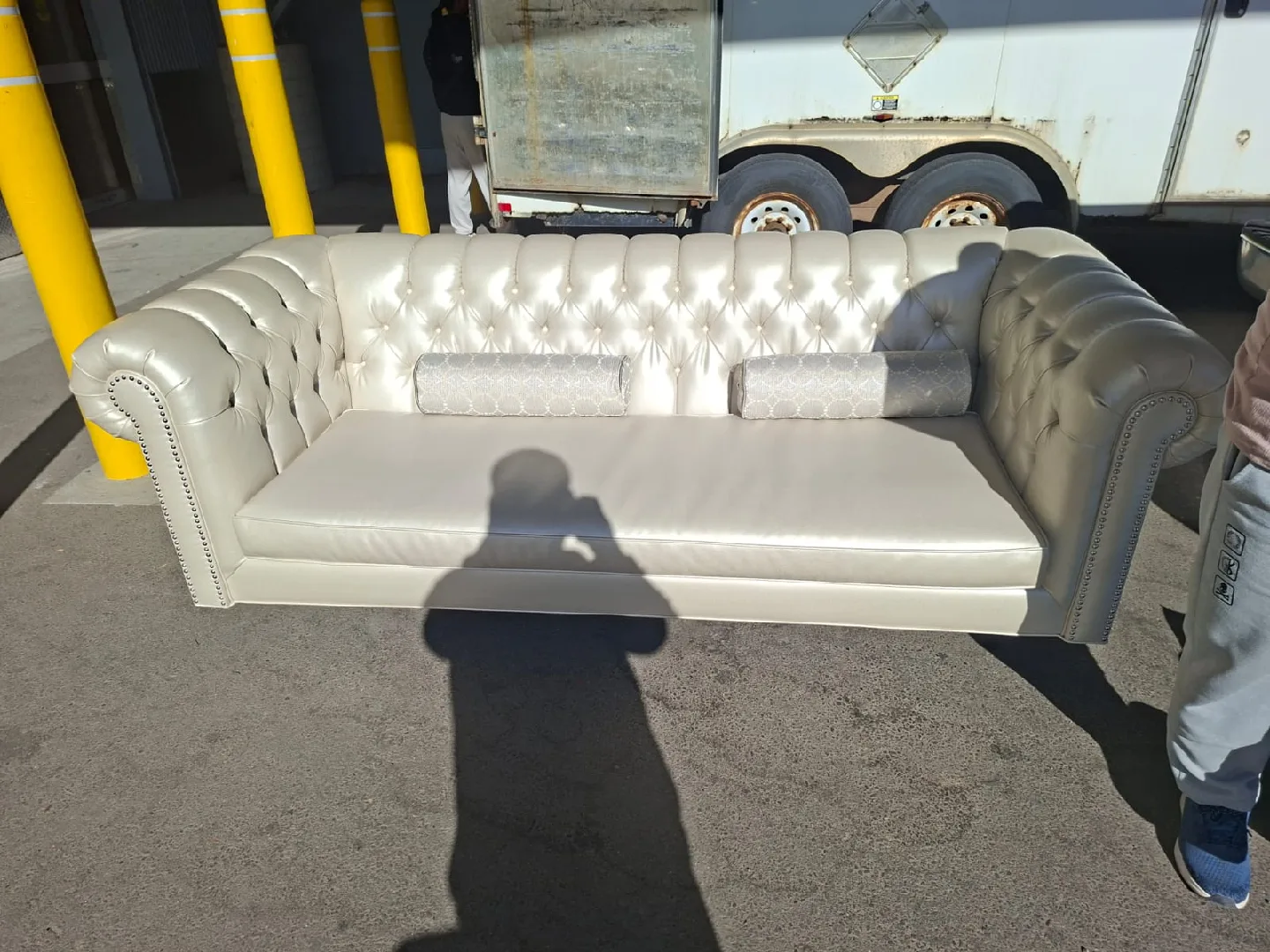 Chesterfield Style Sofa - Cream Colour
