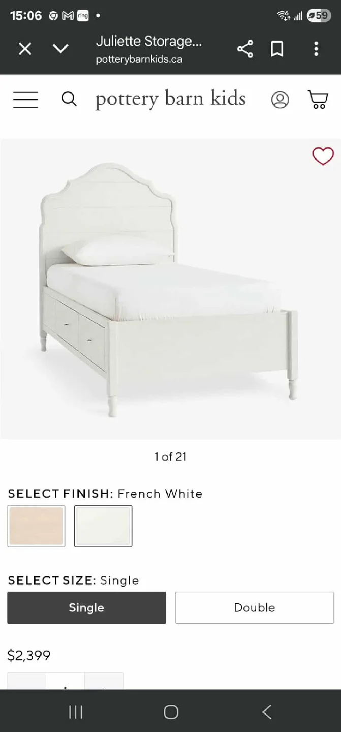 Pottery Barn Kids Juliette Bed  - Single / Twin image indicator(4)