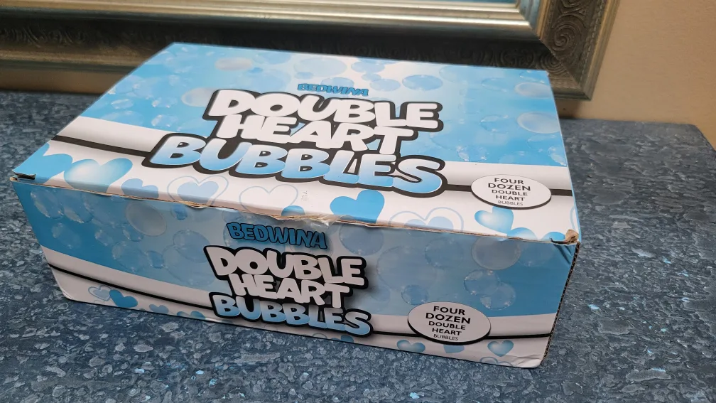 Brand New 48 Wedding Double Heart Bubbles image indicator(3)