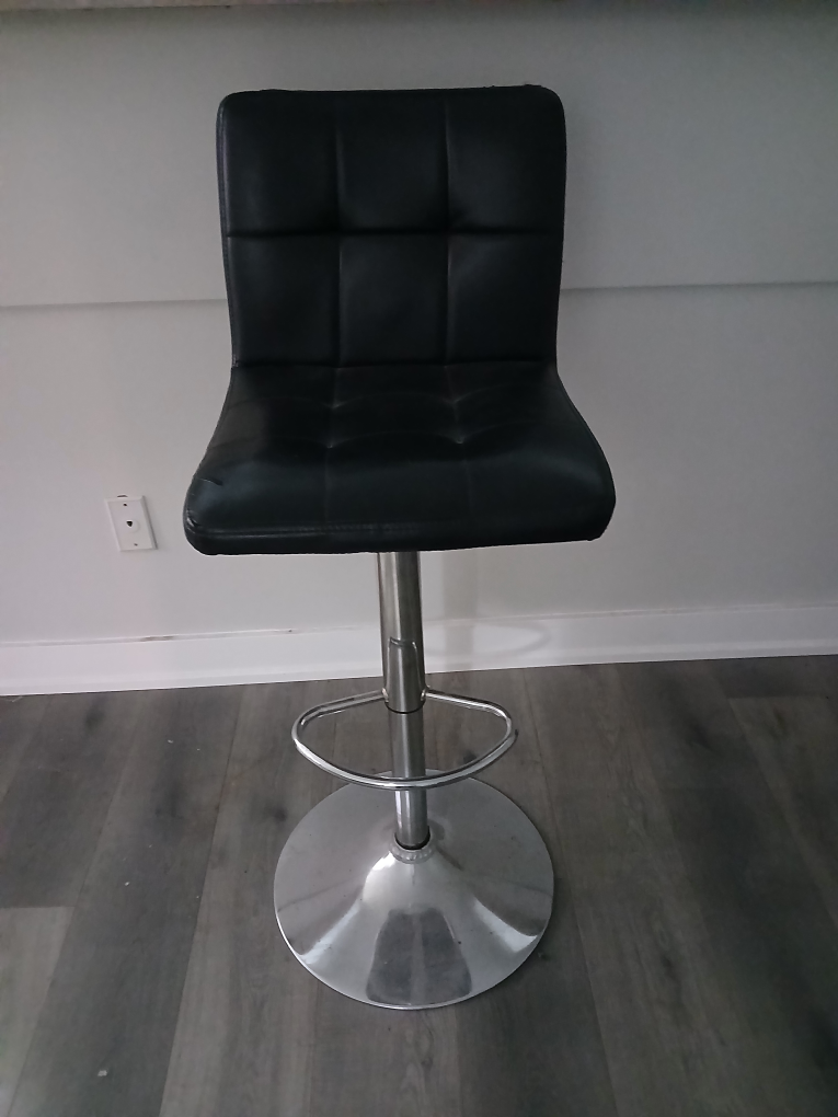 2 Adjustable Height Bar Stool - Black - photo 2