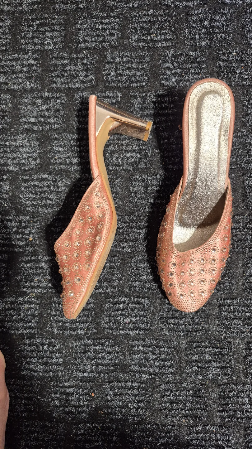 Pink Embellished Heel Mules image indicator(5)