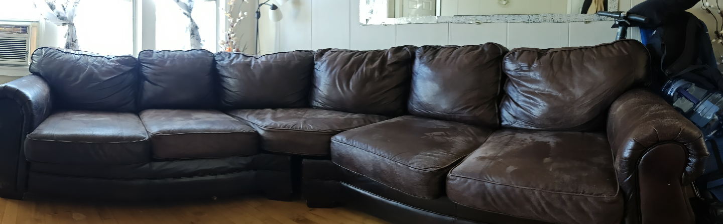 Brown Leather Sectional Sofa