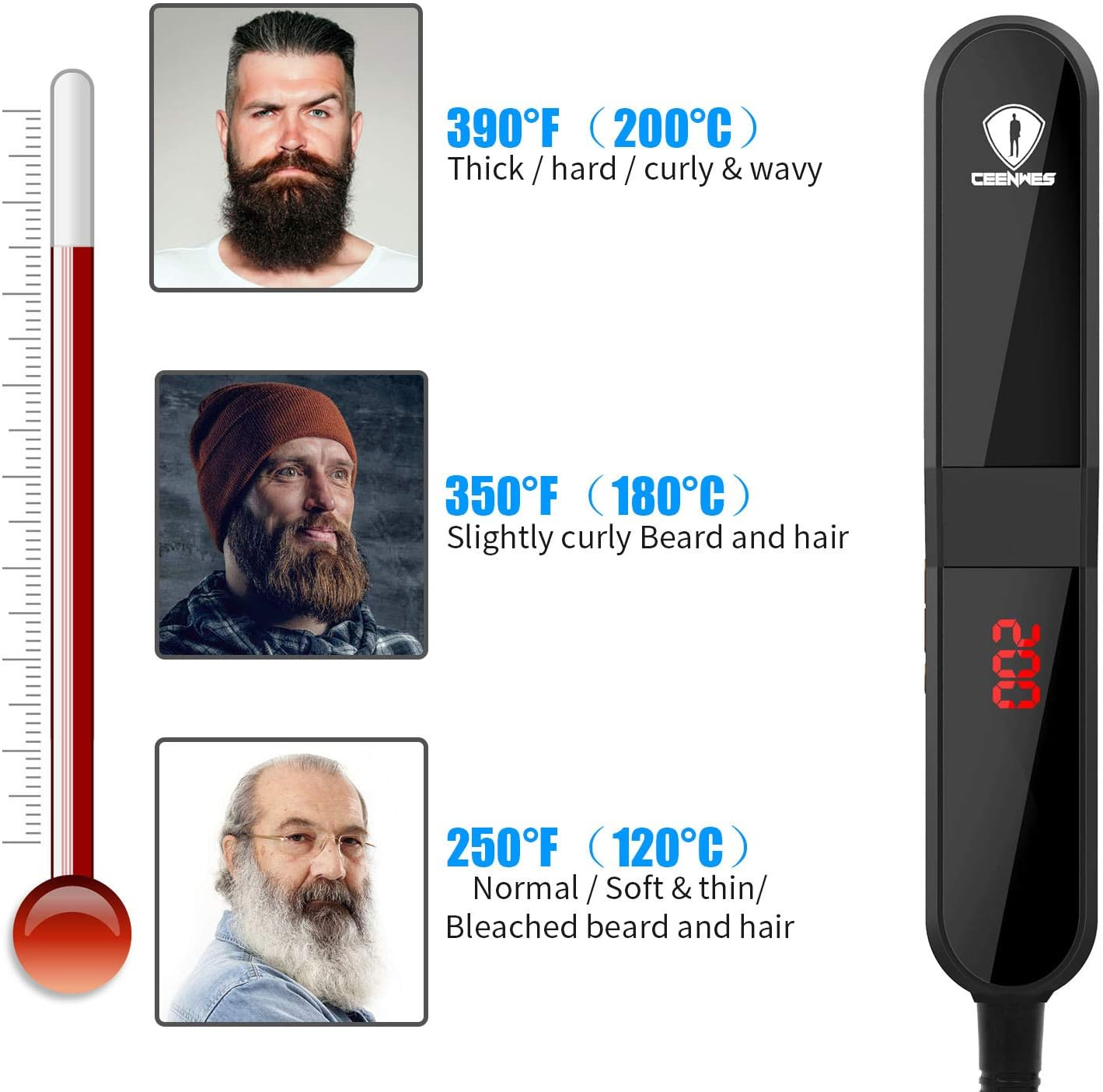 Beard Straightener with FREE Beard Oil Anti-Scald Beard - photo 4