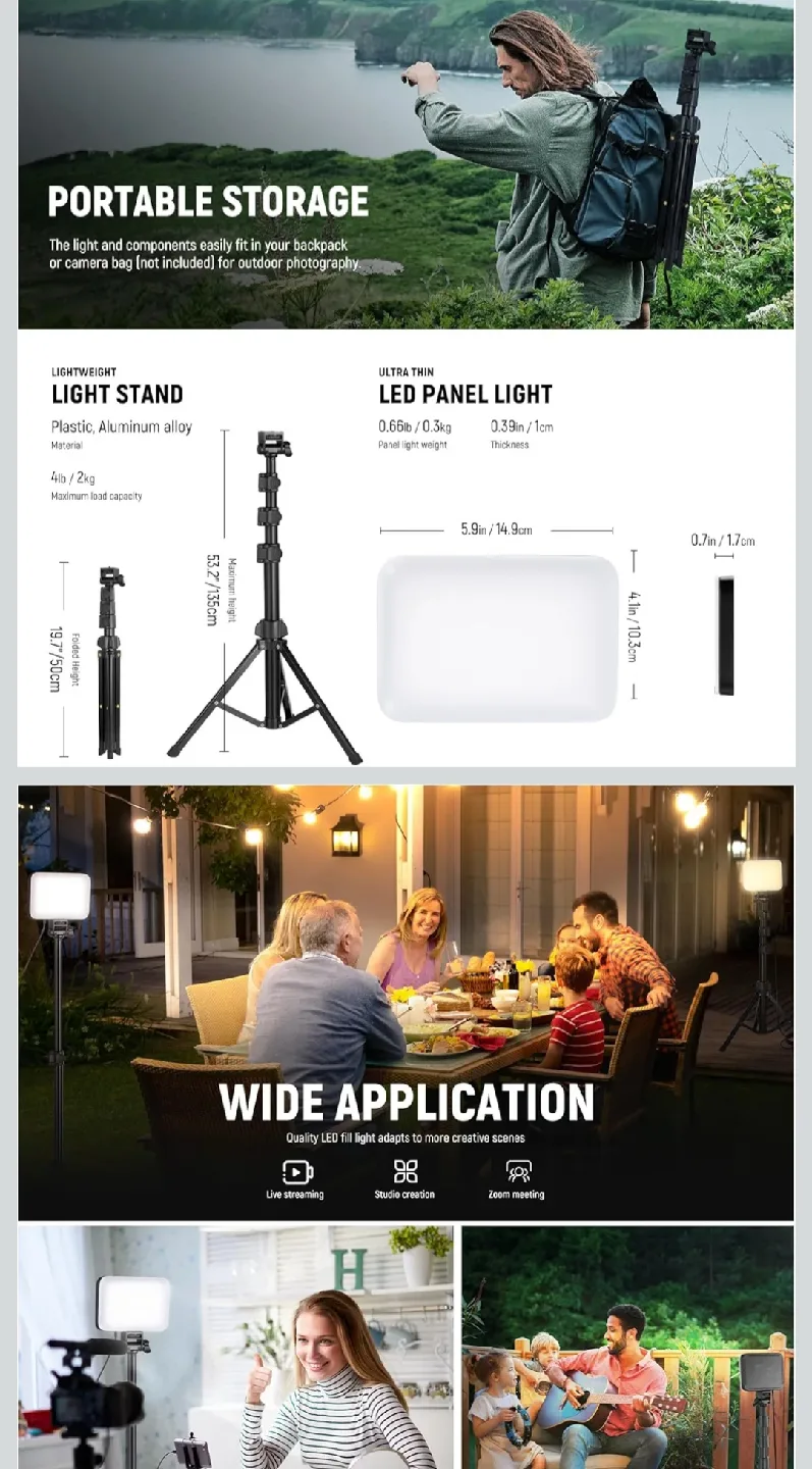 NEEWER BP66 LED Panel Lighting Kit image indicator(4)