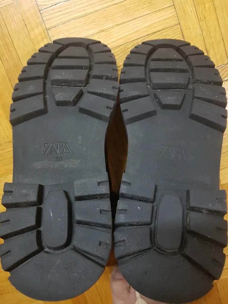 Zara Black Ankle Boots, Size 38 image indicator(5)