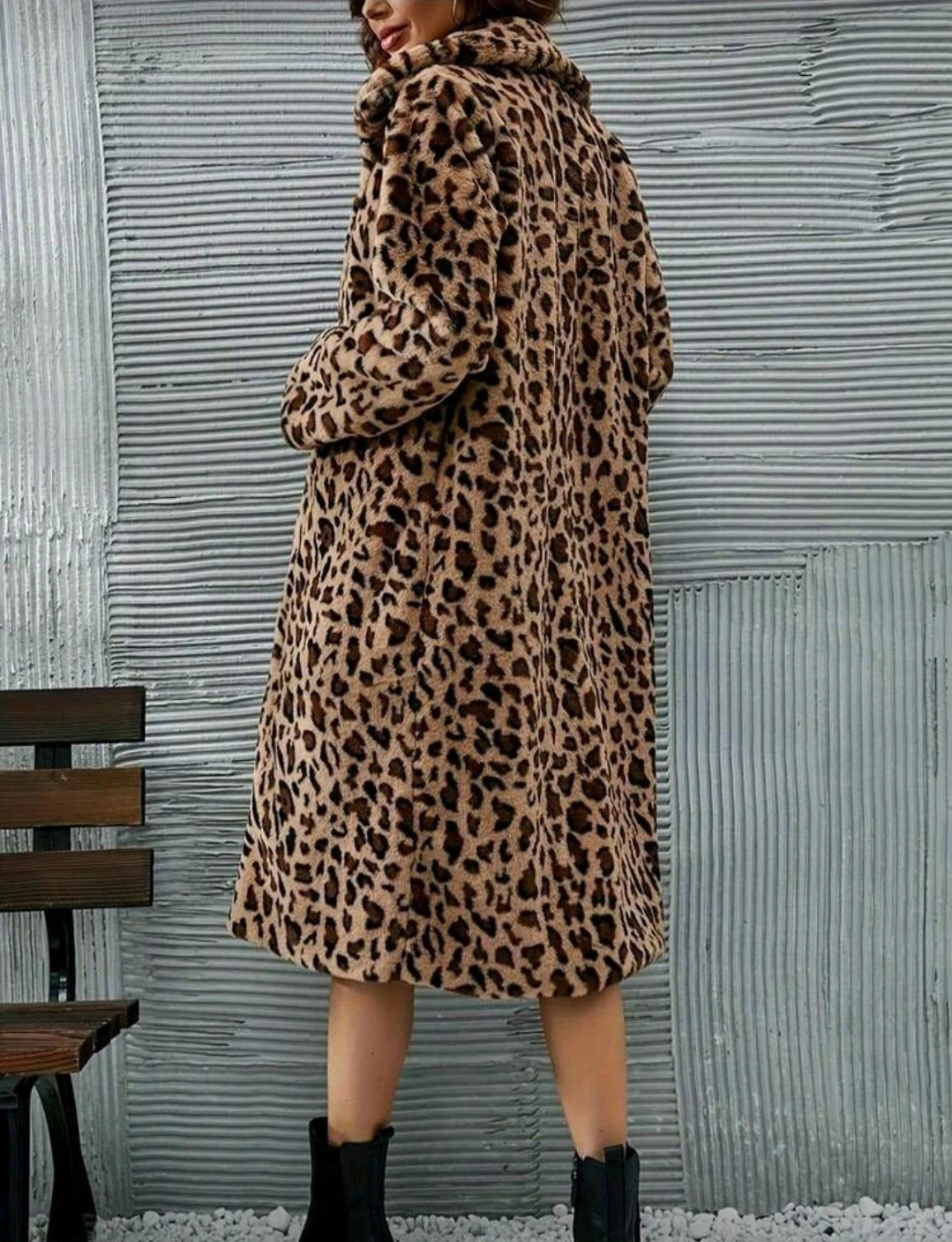 Leopard Print Faux Fur Coat - photo 2