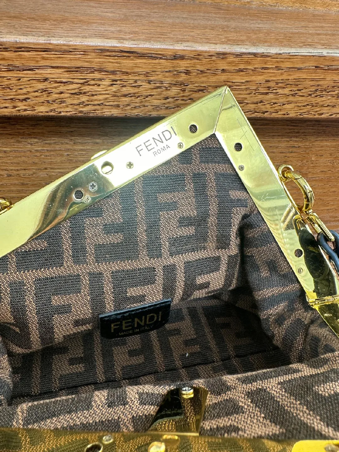Fendi Roma Black Leather Clutch image indicator(2)