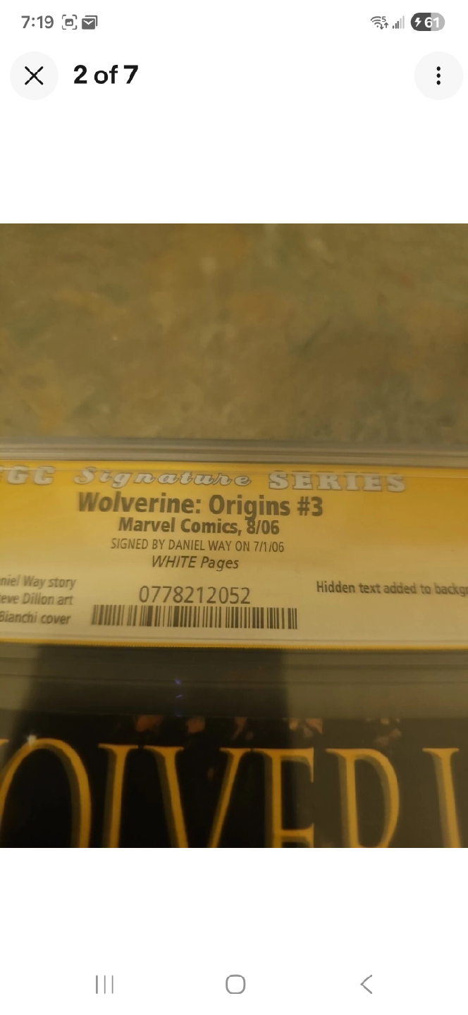 Wolverine Origins #3 Marvel Comic Signed - photo 2