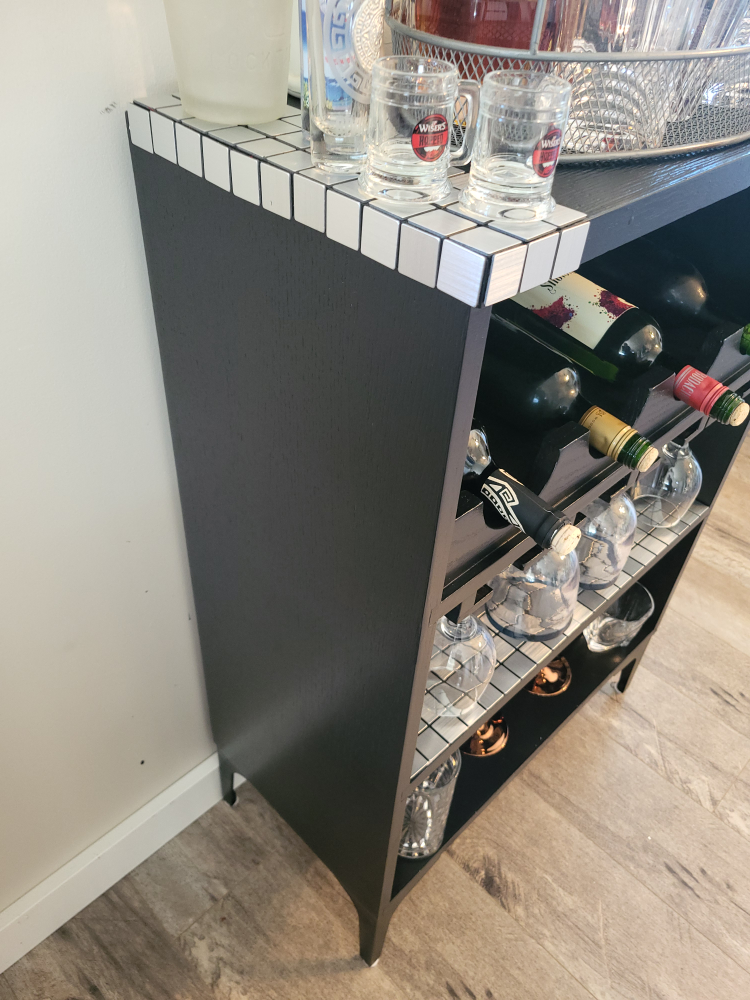 Black Wine Rack/Bar Cabinet - photo 4