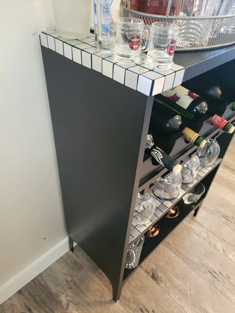 Black Wine Rack/Bar Cabinet image indicator(4)